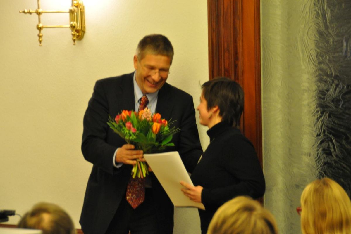 enlarge the image: Bei der Verleihung des Promotionspreises und Katharina-Windscheid-Preises 2011. Foto: Research Academy Leipzig